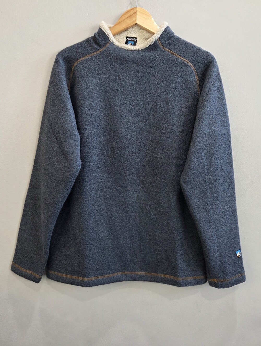 Kuhl Alfpaca Pullover Sweater Fleece Blue Men's Size Medium